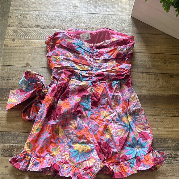 Floral Strapless Mini Romper - Picture 3 of 4